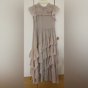 Joyfolie Mia Joy Lace Dress in Blush Cream
